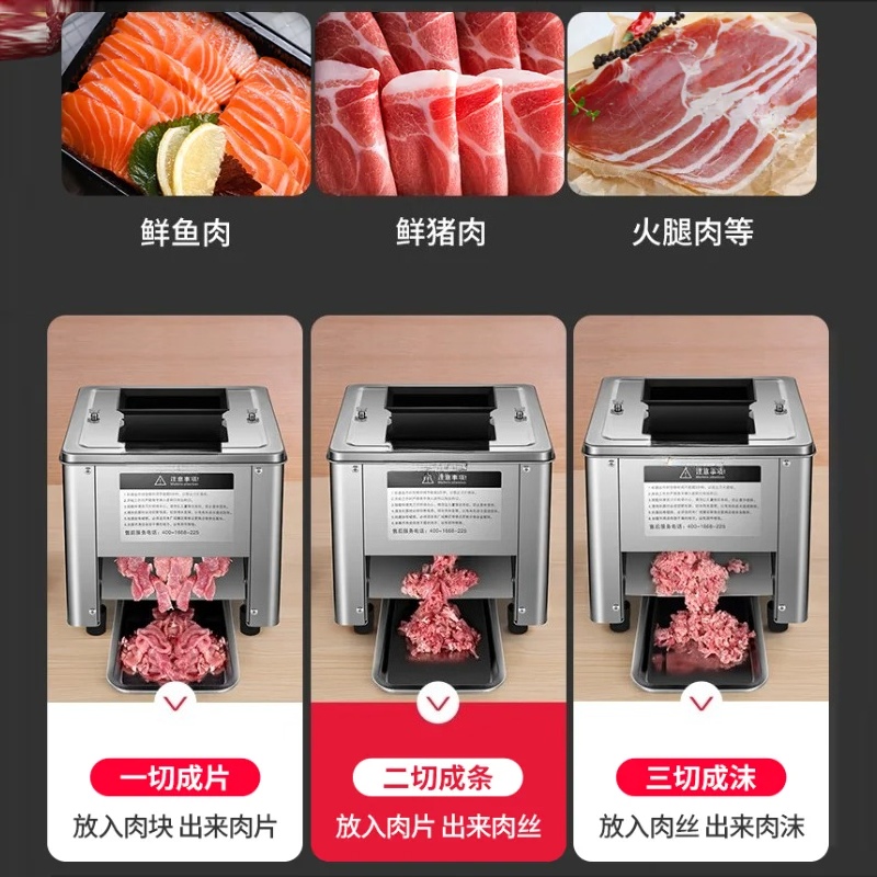 Automatic Meat Slicer Home - Machine à trancher la viande électrique,