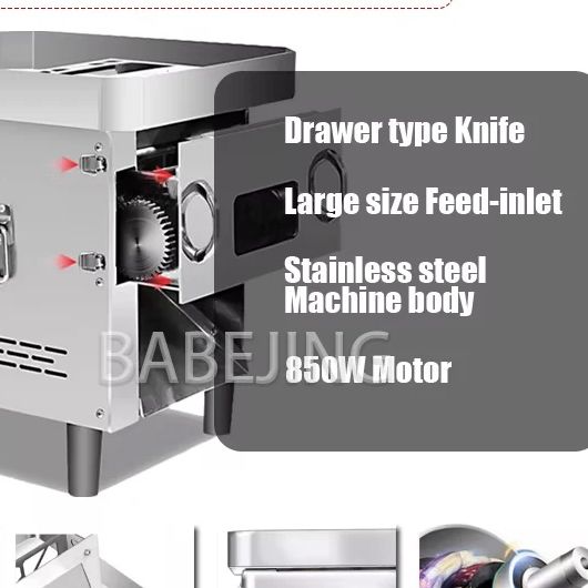 Automatic Meat Slicer Home - Coupe-viande multifonctionnel en acier inoxydable, trancheuse