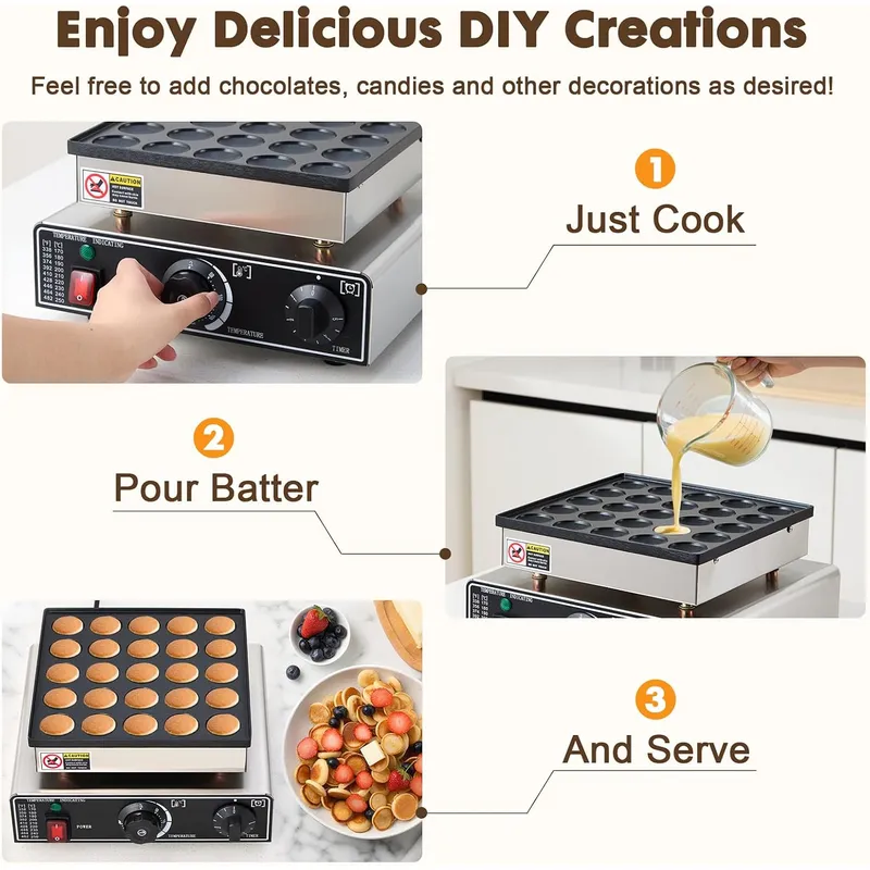 Mini machine à crêpes commerci - Mini Waffle Maker Machine avis et prix