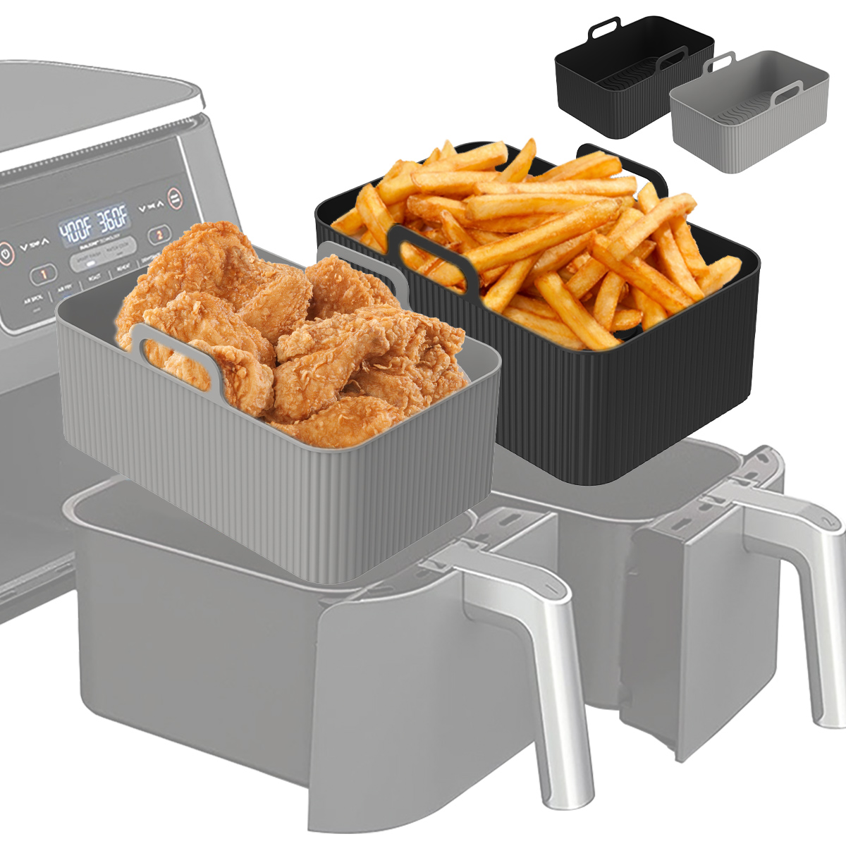 Revêtement de friteuse à Air e - Air Fryer Silicone Pot Liner avis et prix