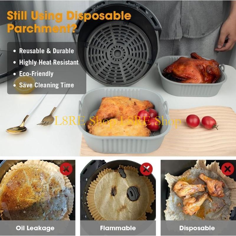 Pack L8re 2 doublures en silic - Air Fryer Silicone Pot Liner avis et prix