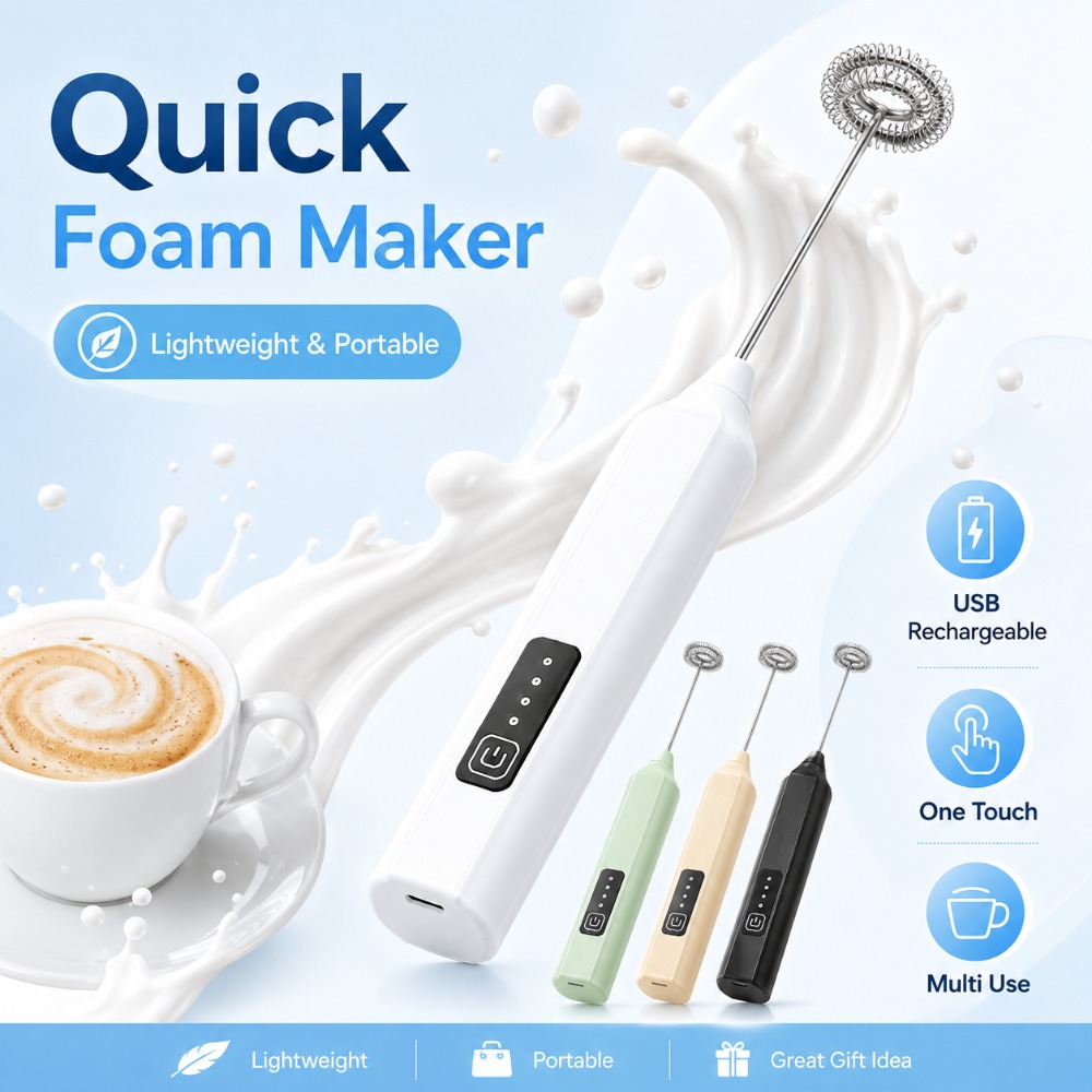 Mousseur à lait et batteur à œ - Electric Milk Frother Handheld avis et prix